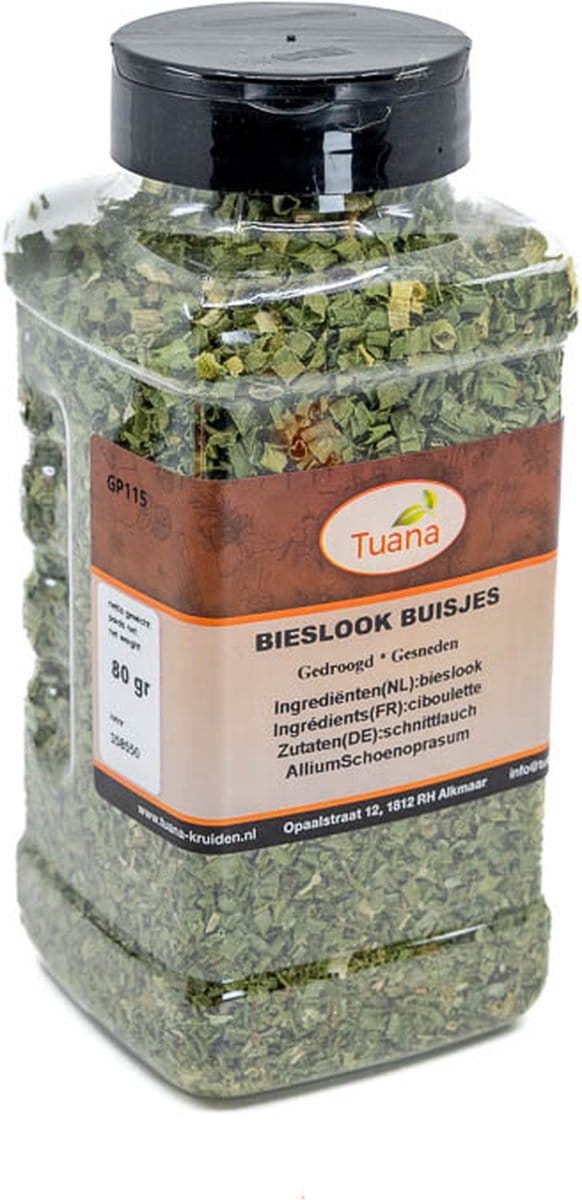 Tuana Kruiden - Bieslook Buisjes - Strooibus 80 Gram - Tuanashop - GP-B-0014