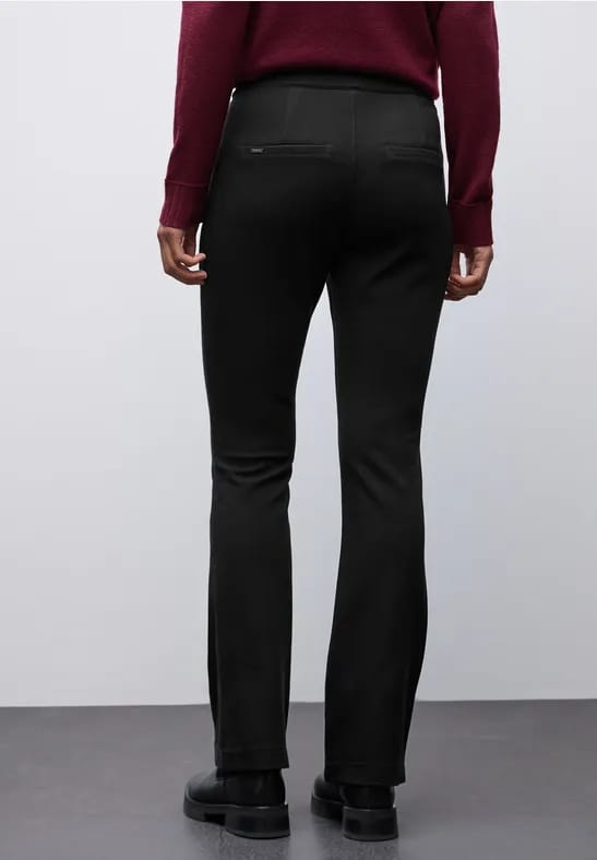 Gestructureerde broek Bootcut