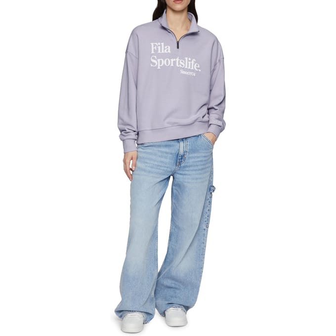 FILA Lachy Oversized Half Zip Sweater Thistle Taglia: XL | Maglioni a maglia Outlet | Donna | Viola