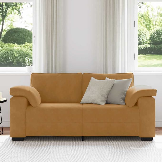 vidaXL Loveseat Sofa Bruin 180x77x82 cm Fluweel
