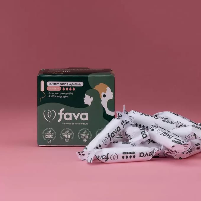 Fava | Biologische tampons | 4 dozen | Super+ | katoen | 60 stuks
