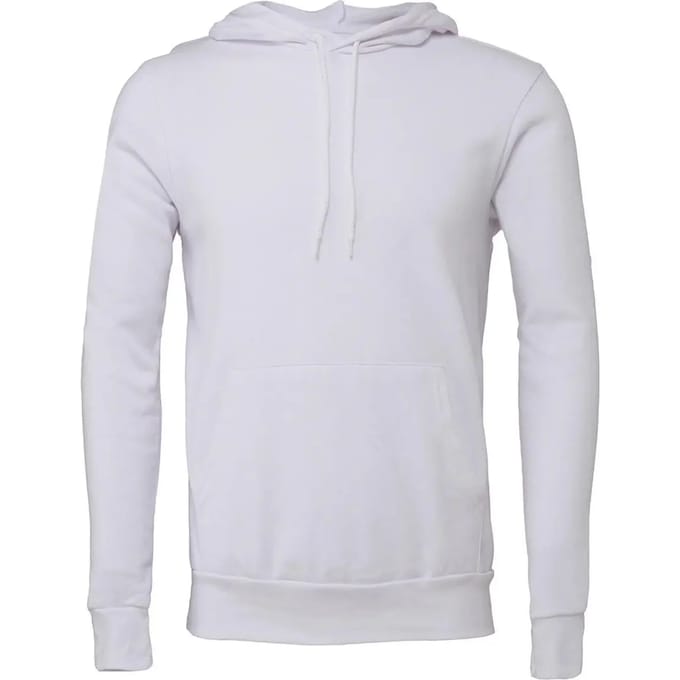 Bella+Canvas Unisex Poly-Cotton Fleece Pullover Hoodie CV3719 - White - XS
