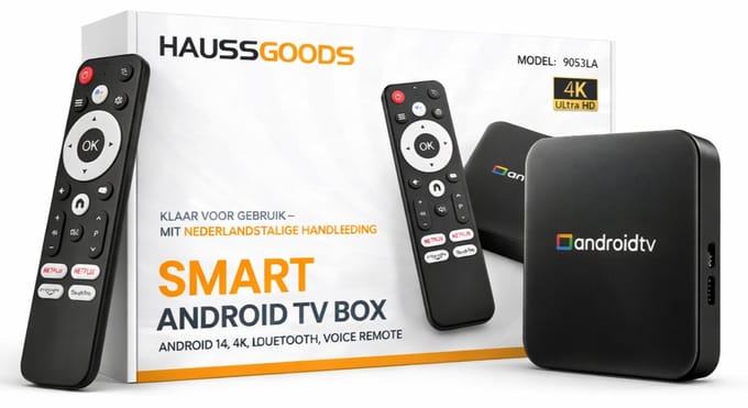 Haussgoods Android TV Box - Streaming Device Media Player Smart TV Box Internet TV Box - NL Handleiding