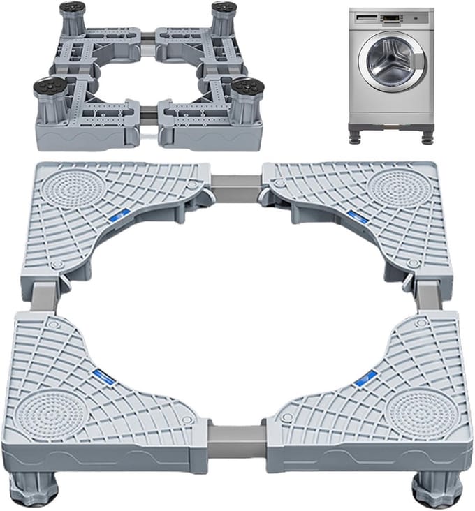 Verstelbaar Onderstel voor Wasmachine en Droger - Trillingsdempend en Antislip Machinevoet