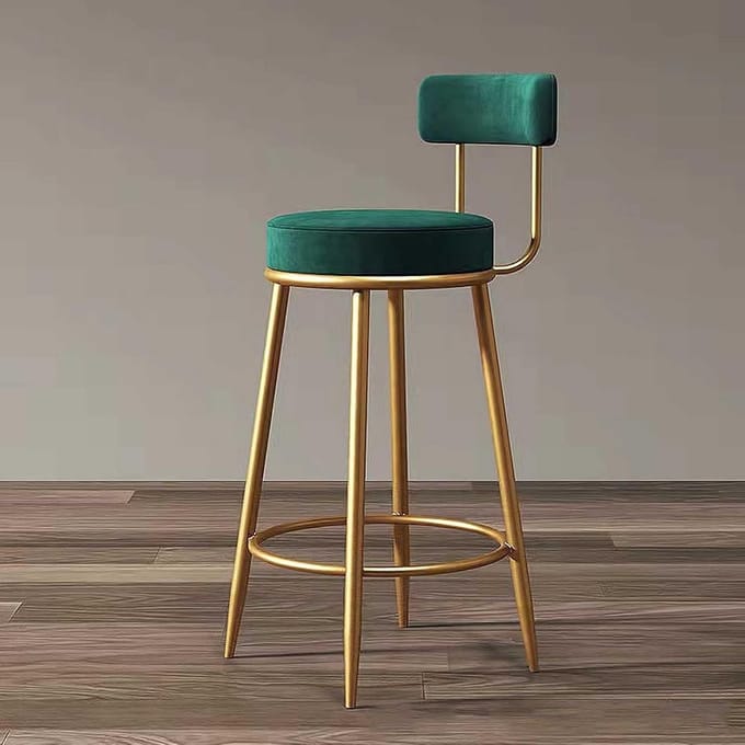 Set van 2 Design Barkrukken met Rugleuning Goud - Medahomestore