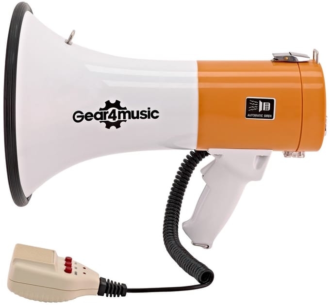 30W Megafoon met Handmicrofoon van Gear4music