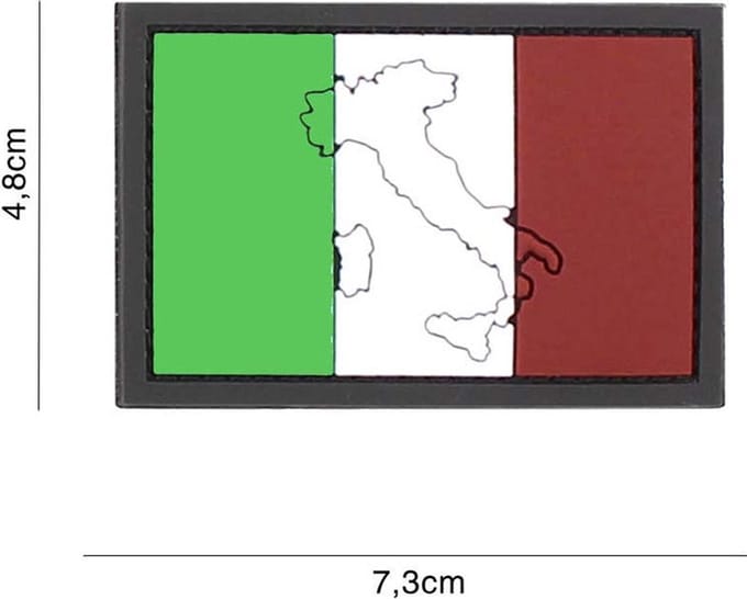Embleem 3D PVC Italië met contour