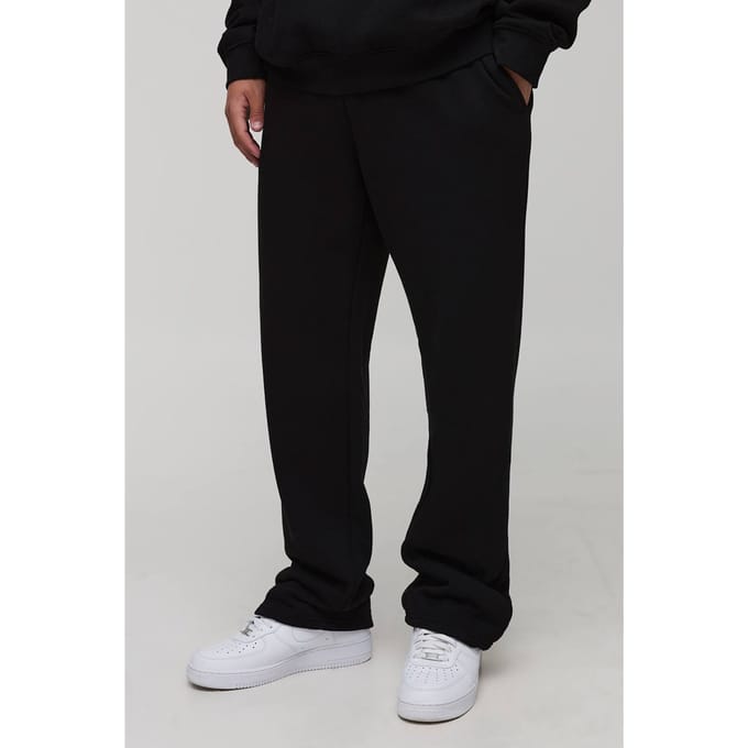 Basic jogger met rechte pijpen | Black | Size Medium