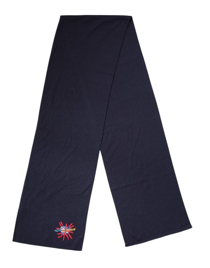 Dolce & Gabbana Blauwe Wol DG Houden van Londen Halsdoek Sjaal