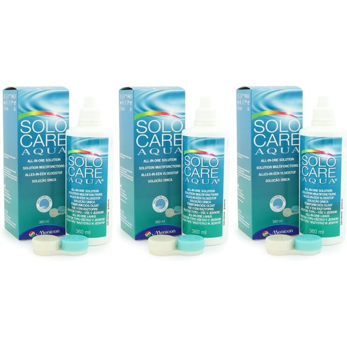 Solocare Aqua - 3 x 360 ml - Lenzenvloeistof