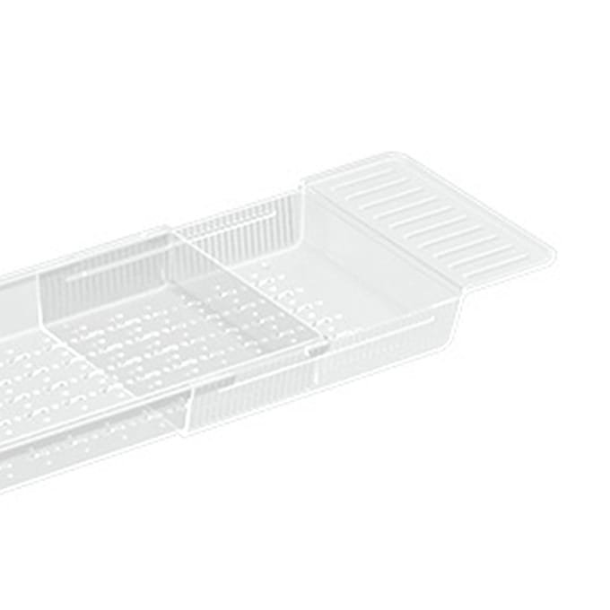 Badplank Multifunctioneel Luxe Antislip Grip Uitschuifbaar Badblad voor Bad transparant