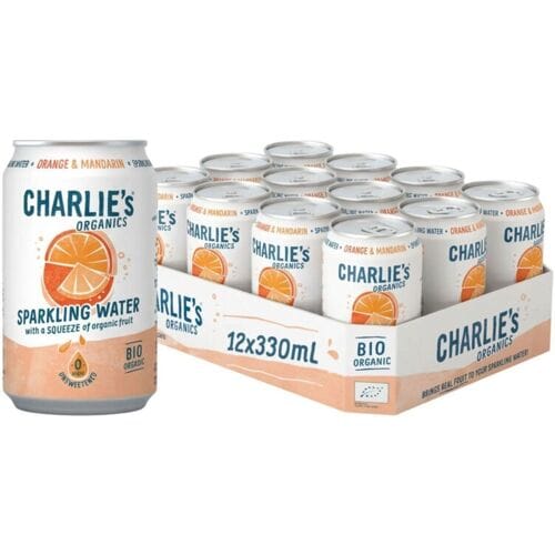 Charlie's Organics Sparkling Water Orange Mandarin BIO - 12 x 330 ml