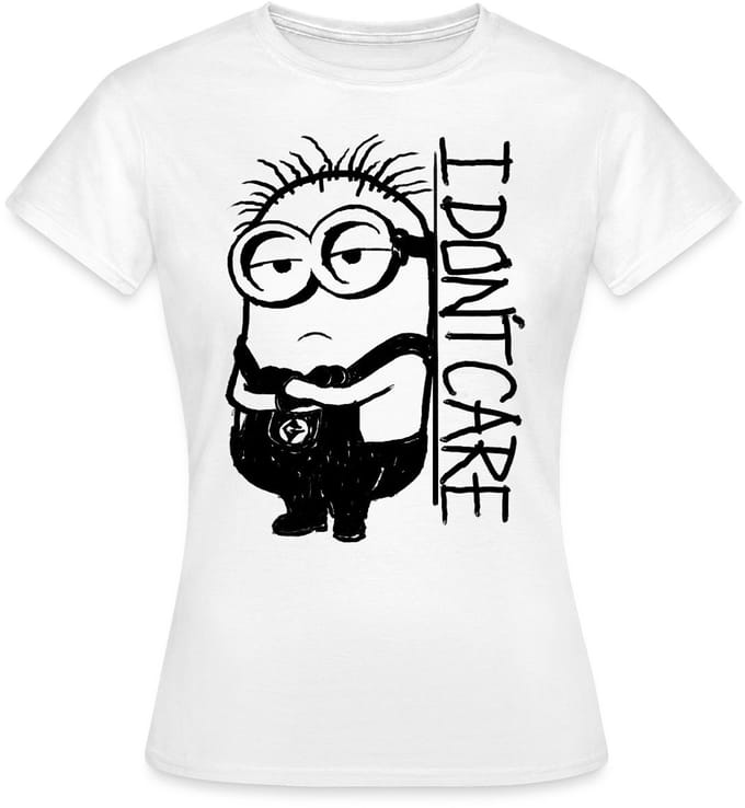 Minions Phil I Don't Care T-Shirt Dames