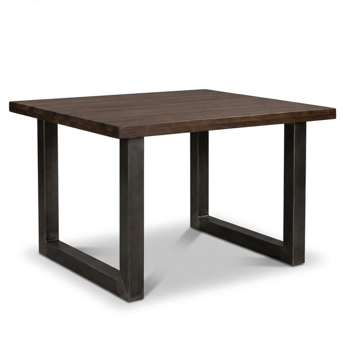 Industriële bartafel – vurenhout & zwart staal – 140 x 100 cm – U-frame