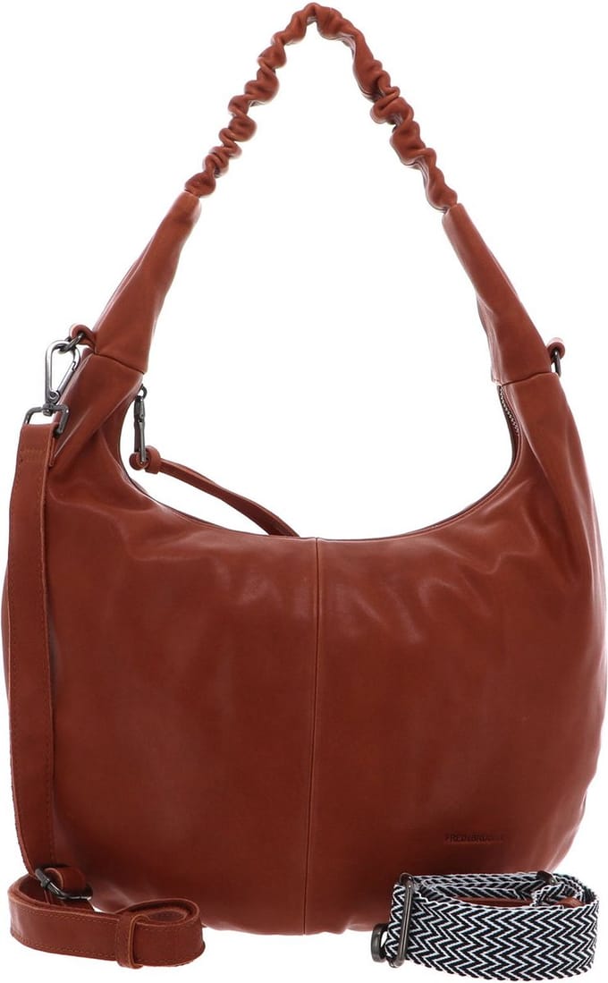 FREDsBRUDER Leren Schoudertas Jeren Hobo Bag Burned Paprika Bruine