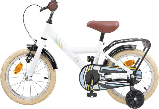 Kinderfiets - Loopfiets Peuterfiets - Buiten Spelen - Verstelbaar Stuur en Zadel - 14 inch - Wit