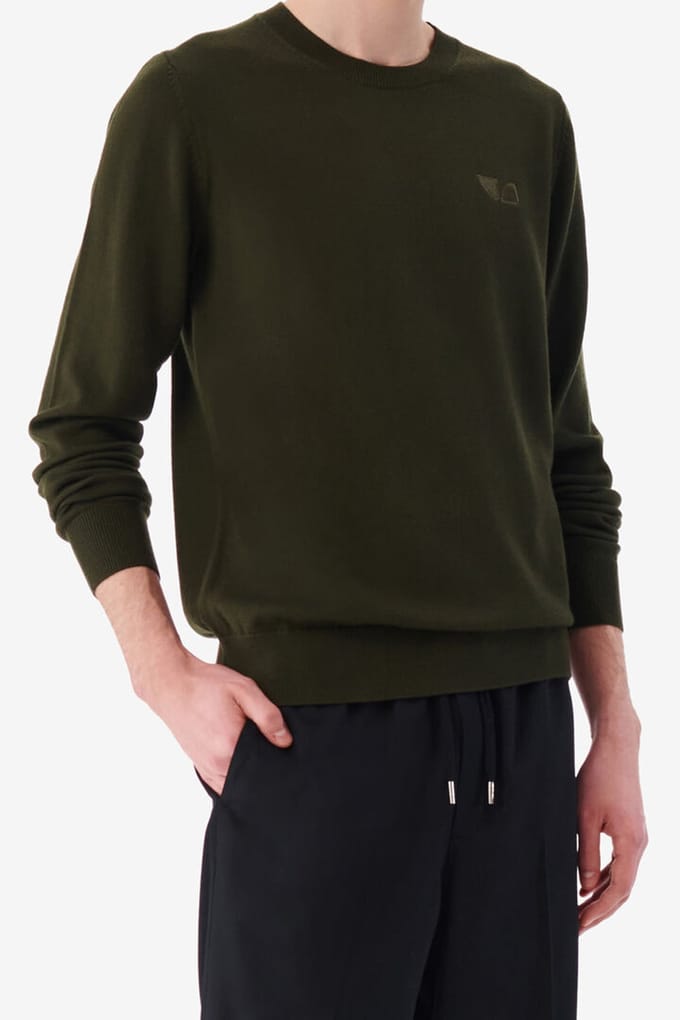 IRO Paris Sidney Pullover Khaki Size: M | Sweaters Outlet | Heren | Bruin