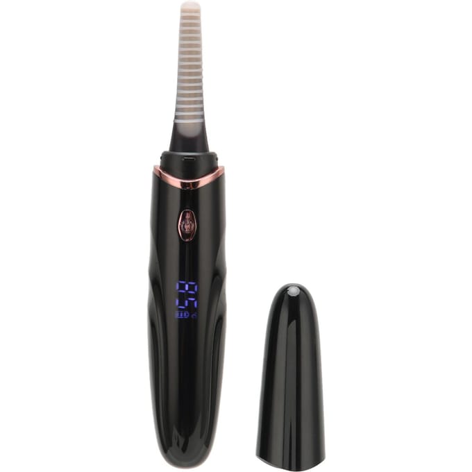 Verwarmde Wimperkruller Snelle Verwarming USB Oplaadbaar Elektrisch Wimperkrultool met LED Display black