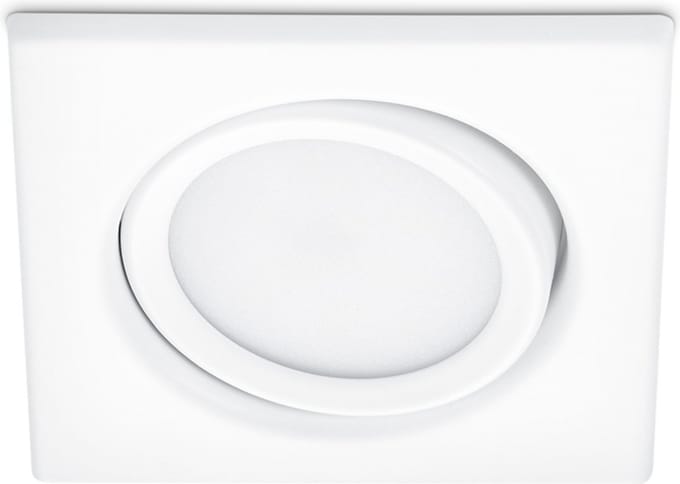 LED Spot - Inbouwspot - Torna Roluno - 5W - Warm Wit 3000K - Vierkant - Mat Wit - Aluminium
