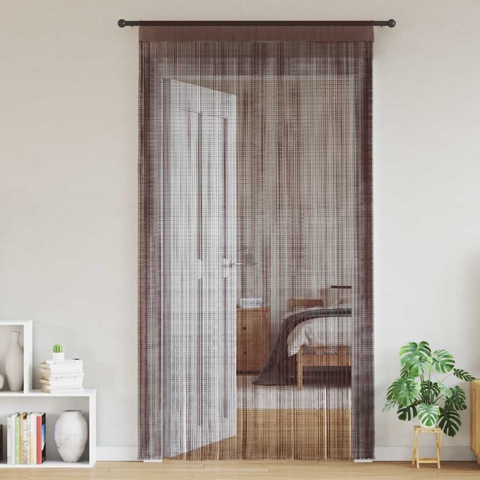 vidaXL - Draadgordijnen - 100x250 - cm - bruin - 2 - st