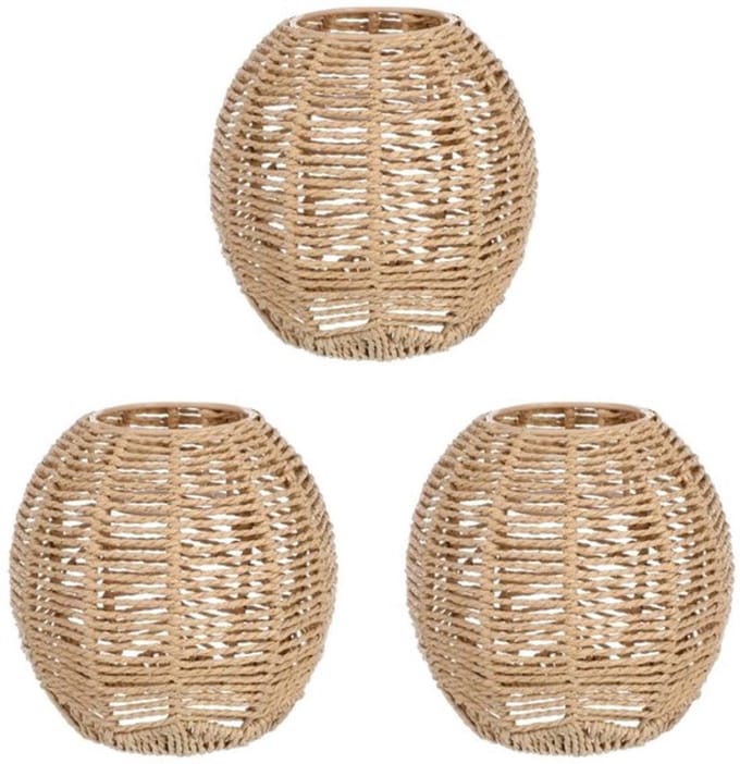 Store_7 - Geweven lampenkap - Retro rotan - Eenvoudig te installeren
