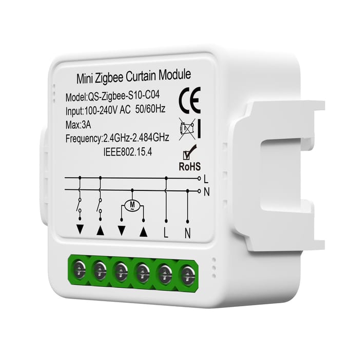 Tuya Zigbee Slimme Gordijnschakelaarmodule Home Intelligent Apparaat Gordijn Jaloezie Rolgordijnen ZIGBEE version white