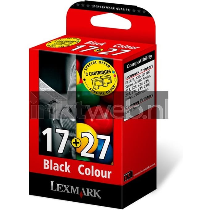 Lexmark 17 en 27 zwart en kleur (Origineel)