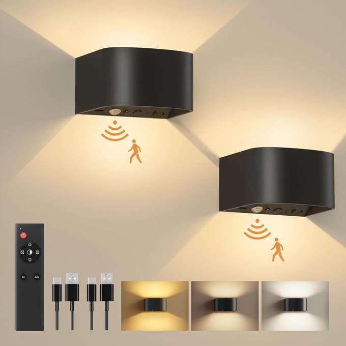 Oplaadbare Wandlamp Binnen - Wandlampen Buiten - Zwart