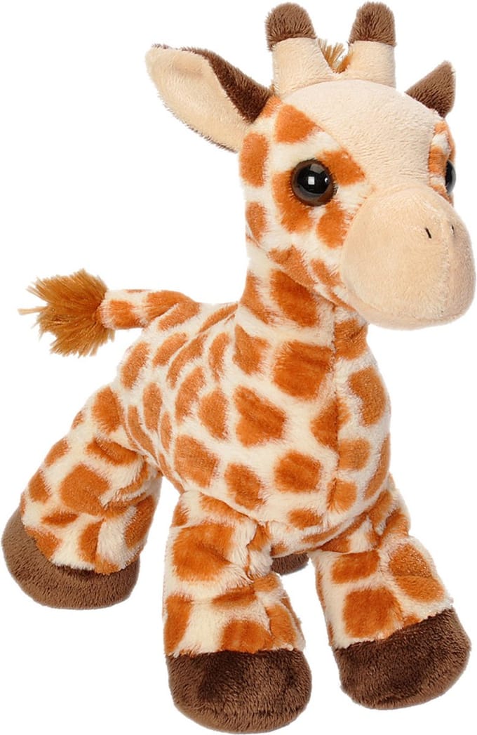 Wild Republic pluche dieren knuffels Giraffe - 18 cm - Knuffeldieren speelgoed