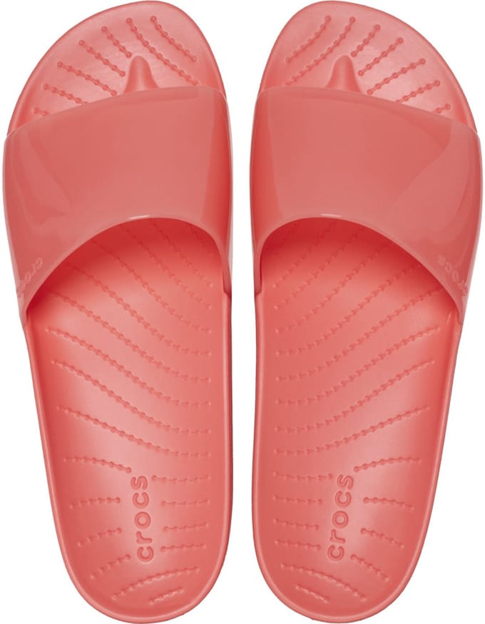 Crocs Splash Glossy Slide - Dames Slippers - Neon Watermeloen - Comfortabele Pasvorm - Lichtgewicht