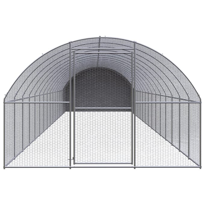 Vidaxl Buitenkooi voor Kippen, 3x16x2 M, Gegalvaniseerd Staal