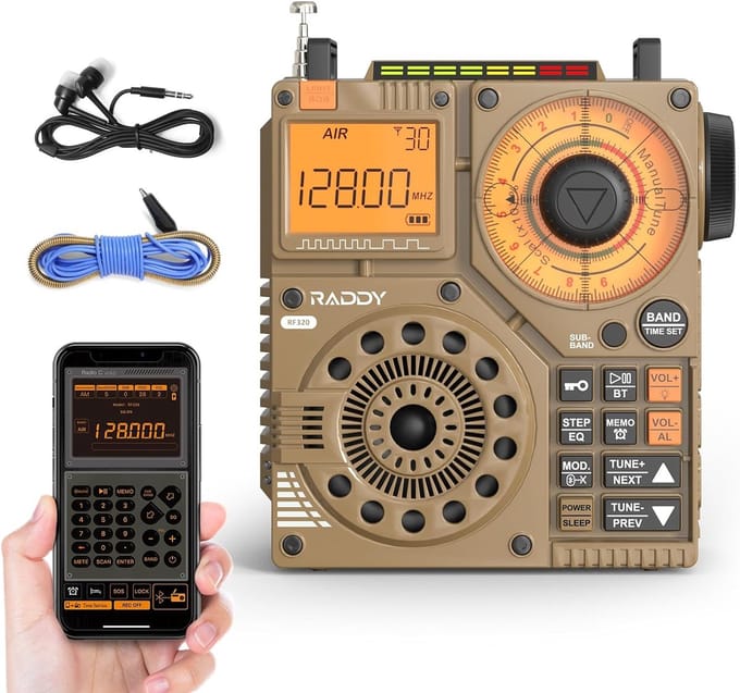 Draagbare Kortegolf Radio met App Bediening - AM/FM/SW/VHF Ontvanger