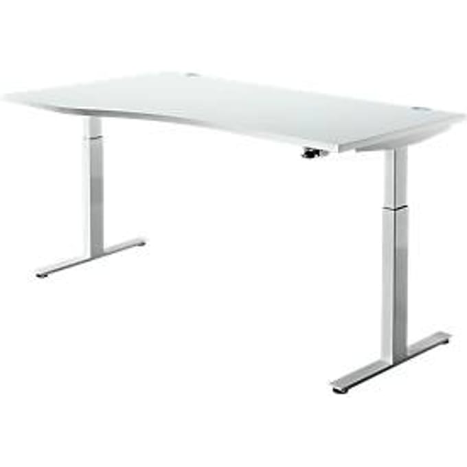 Zit-/stawerkplek, aanbouw links, B 1800 mm, lichtgrijs