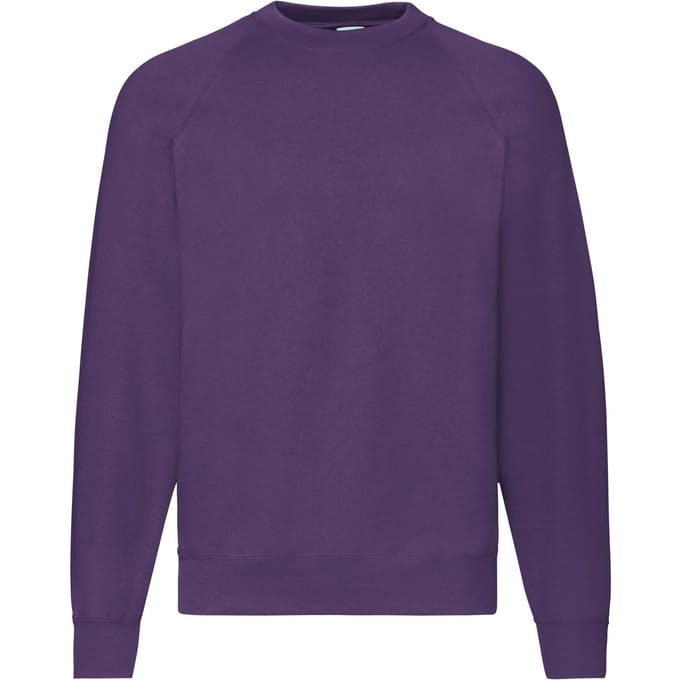 Fruit of the Loom Heren Klassiek Raglan Sweatshirt (Paars)