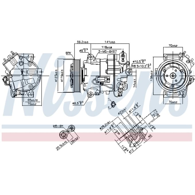Compressor airconditioning NISSENS 890264