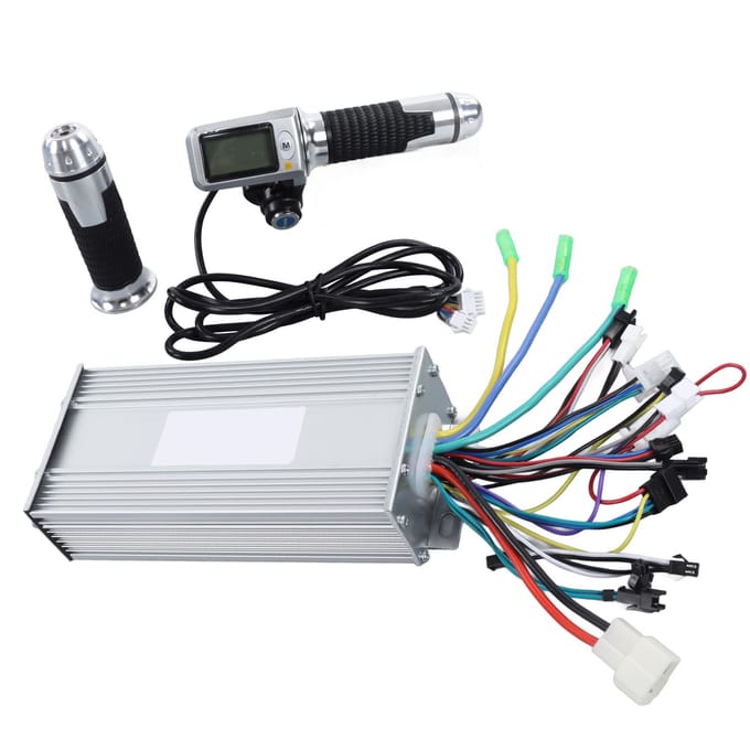 3648V 1000W Elektrische Fiets Controller met Snelheidsregeling Gashandvat LCD Display Kit gray