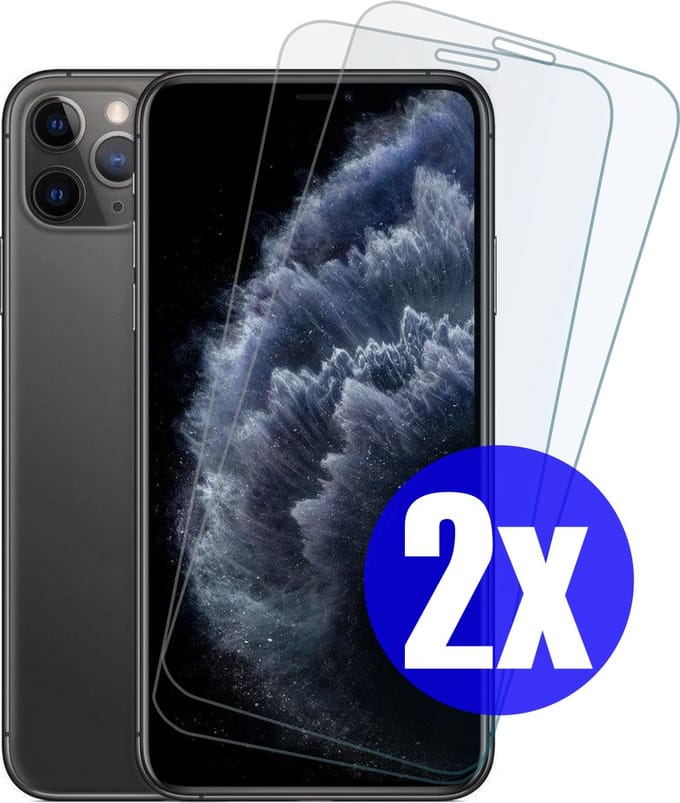 Screenprotector geschikt voor iPhone 11 Pro Max/XS Max - Gehard Glas - Tempered Glass Armor Screen Cover - 2 Stuks