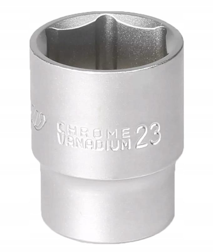 MJW Dopslag 1/2" 6-kant 23 mm CrV Staal