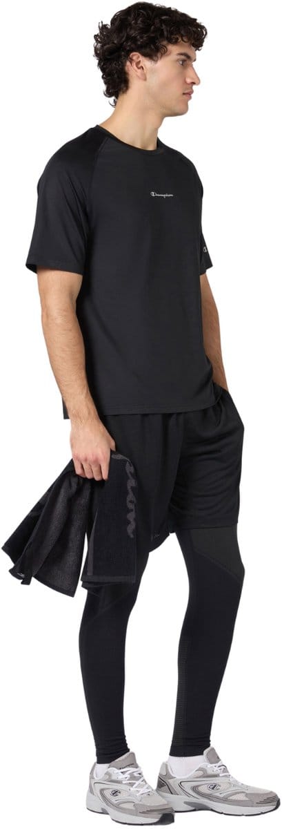 Champion T-shirt Heren SS Tee Zwart - Maat S