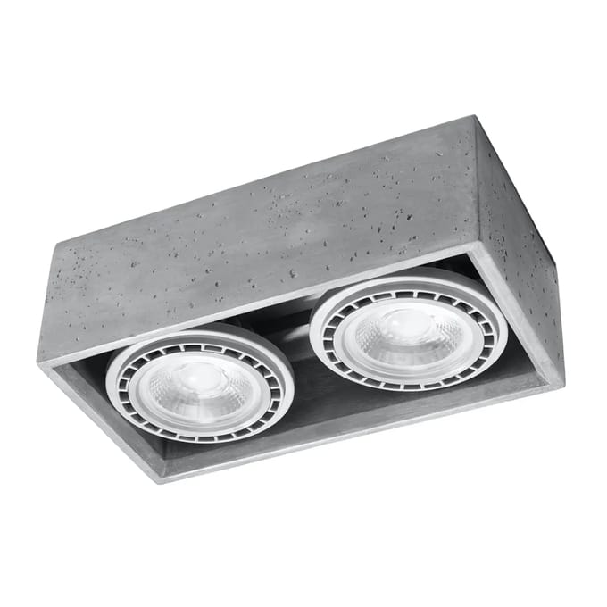 Betonnen plafondlamp Sollux Lighting Quatro 2