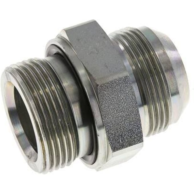 JIC  Dubbele Nippel G1 1/4'' X UN 1-5/8''-12 Staal NBR 140bar