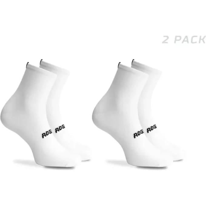 Rogelli Essential Dames en Heren 2 pack Fietssokken - Wit