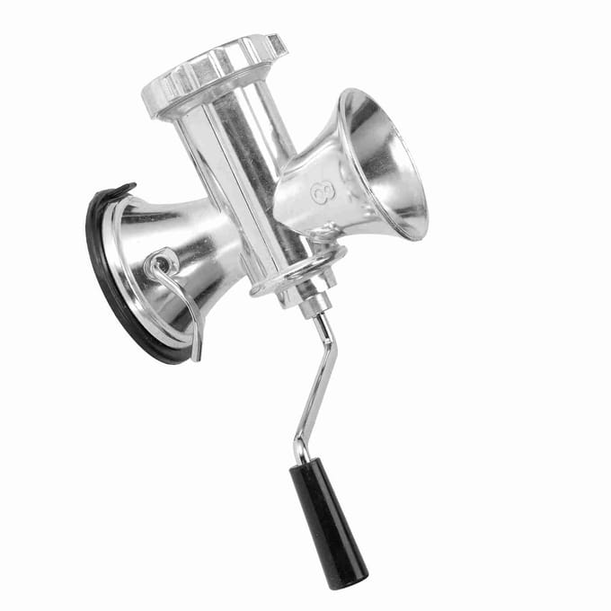 Handmatige Vleesmolen van Aluminiumlegering Worststopper Maalmachine Thuiskeuken Accessoire wit