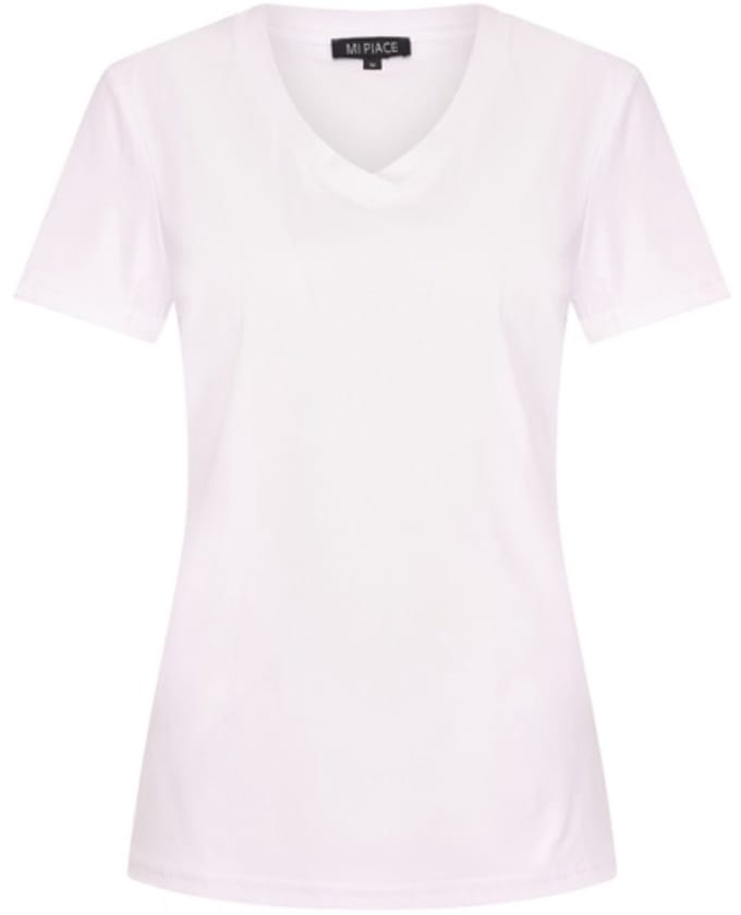 MI PIACE - Travel T-shirt Uni White 2080 - Maat : L
