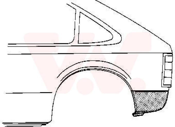 Van Wezel - ACHTER SCHERM VOOR OPEL KADETT D 1979-1984 ARC990339VWAN