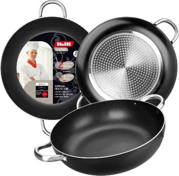 Ibili Honda 2 Handgrepen I-chef Koekenpan 32 Cm Zilver