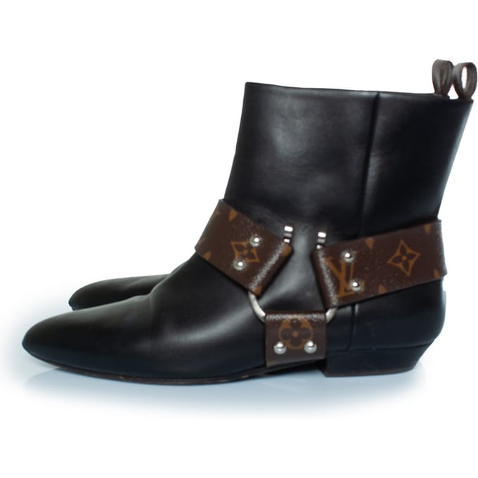 Louis Vuitton Rhapsody leren enkellaarsjes