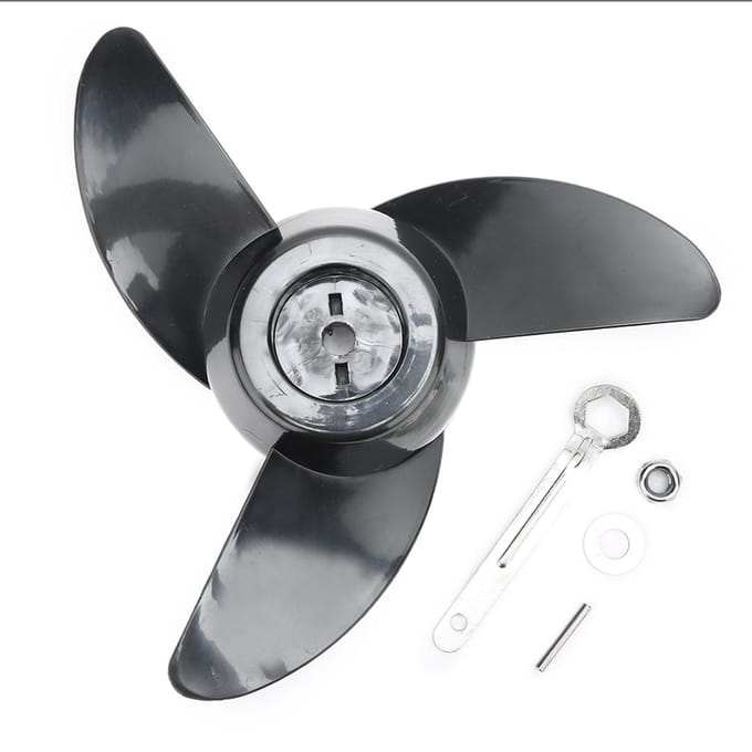 12v24v Verdikt Plastic Elektrische Stuwkracht Fitting Buitenboordmotor Propeller Accessoire wit