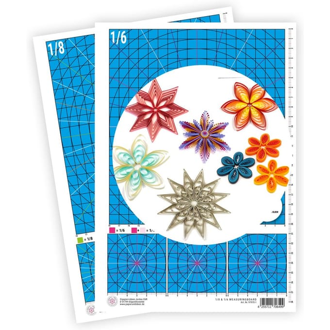 Quilling 1/6 en 1/8 meet bord A4