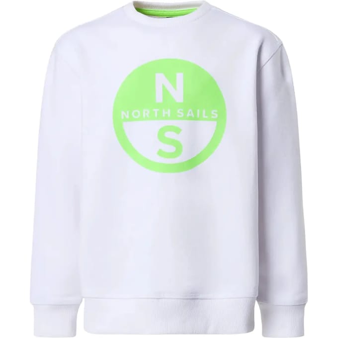 Ronde hals trui met kindertekening North Sails